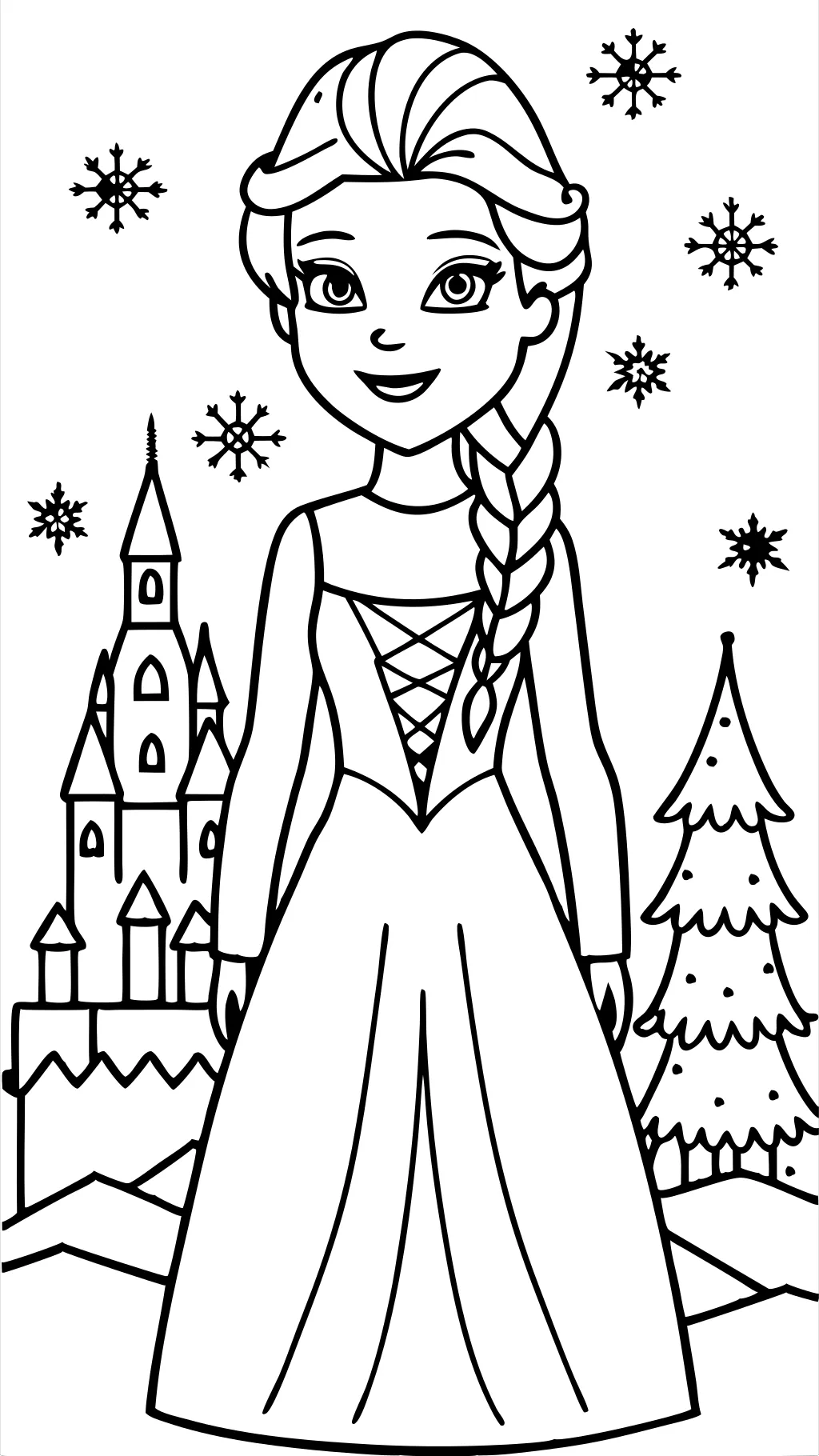 Página para colorear Elsa